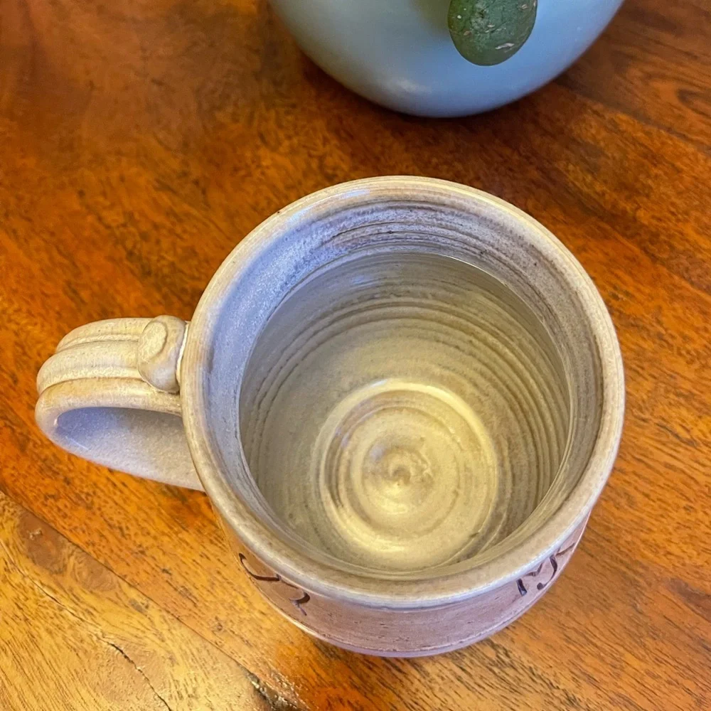 Handmade‎ Ceramic Coffee Mug with Western Print.